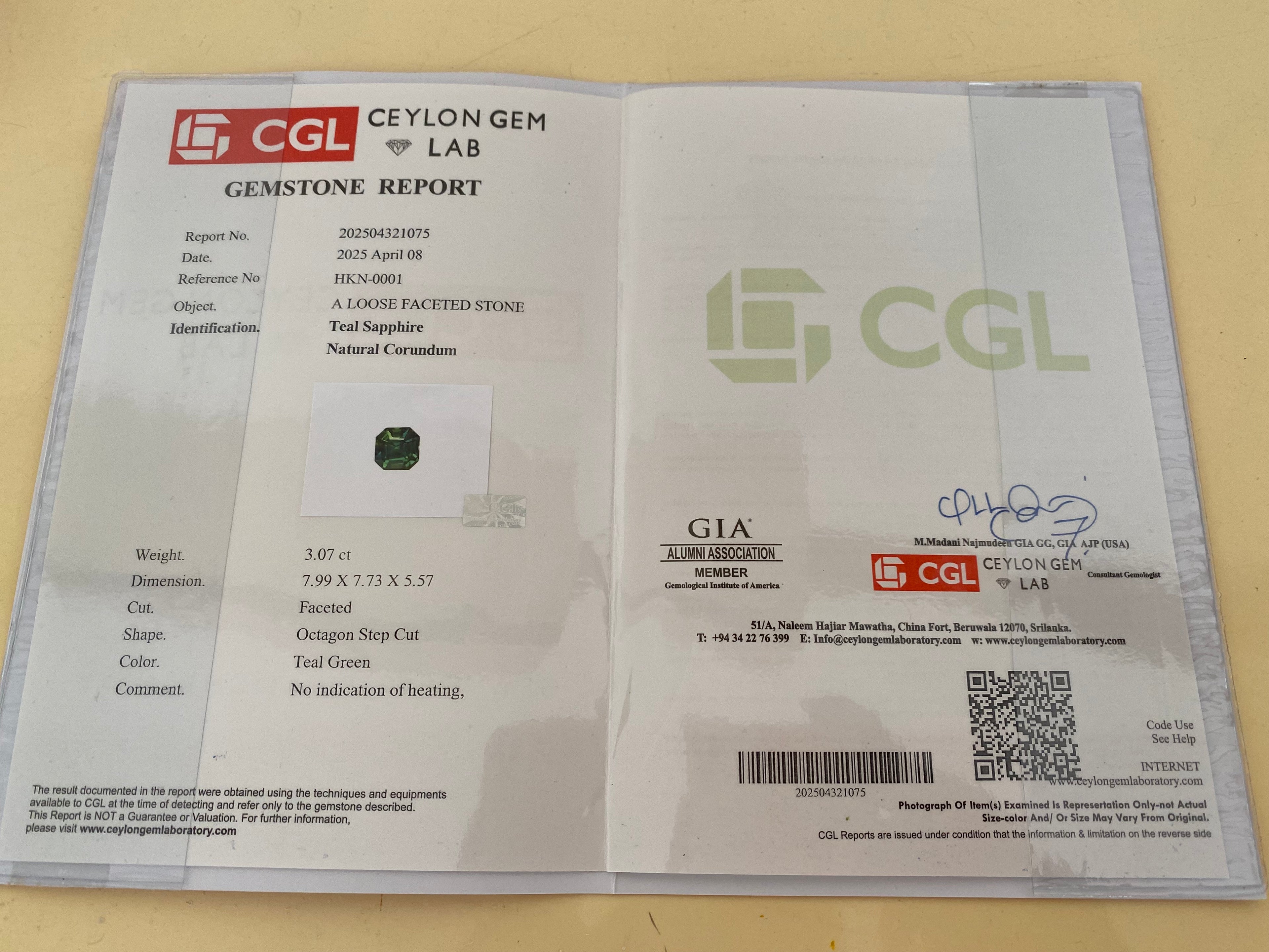 3 carat Teal Sapphire Engagement Ring 14K Rose Gold